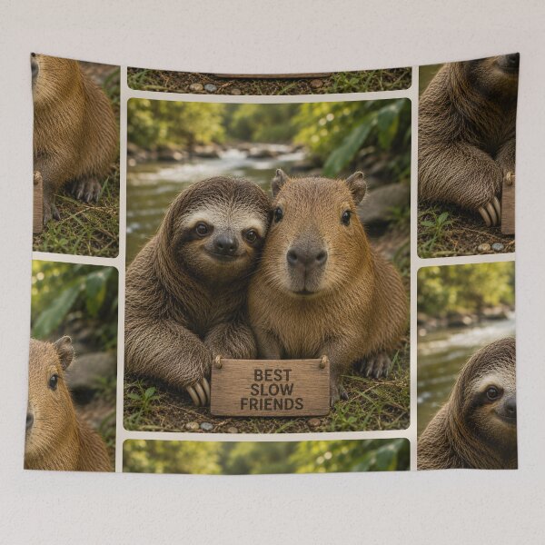 Item preview, Cute Sloth Capybara Best Slow Friends Animal designed and sold by BagFactoryUK.