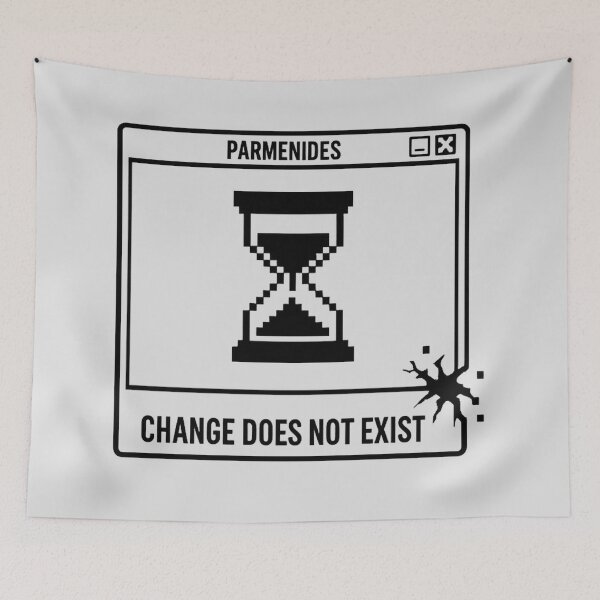 Item preview, Change Does Not Exist Cyberpunk Parmenides Loading Hourglass designed and sold by MeaningIsUse.