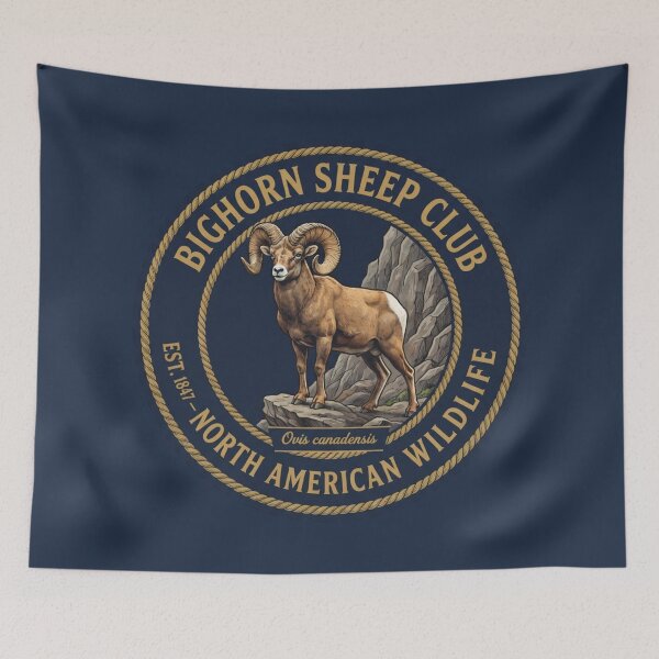 Item preview, Bighorn Sheep Club Vintage Badge North American Wildlife designed and sold by CalmCapy Co.