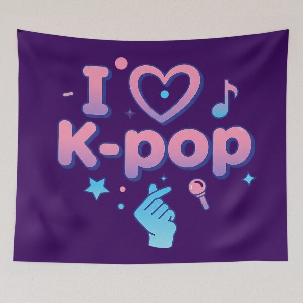 Item preview, I Love K-Pop Cute Pastel Finger Heart Illustration designed and sold by Exquisite Design Studio „Paculówka”.