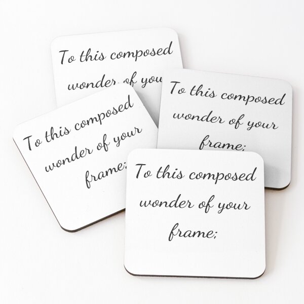 Item preview, “To this composed wonder of your frame;” - handwriting black designed and sold by ariksworld.