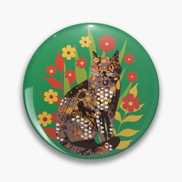 Artikelvorschau, Blumenmuster Schildpattkatze entworfen und verkauft von IvysCreativityHouse.