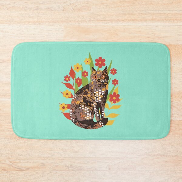 Item preview, Floral Tortoiseshell Cat  designed and sold by IvysCreativityHouse.