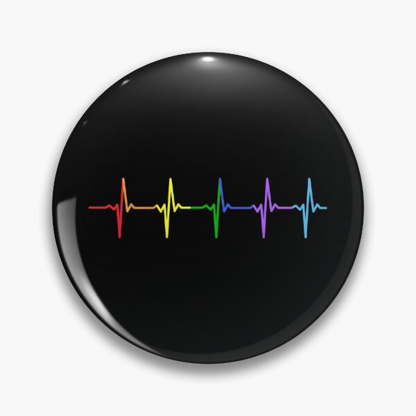 Item preview, Rainbow Heartbeat EKG Art designed and sold by GiaoCalonas.