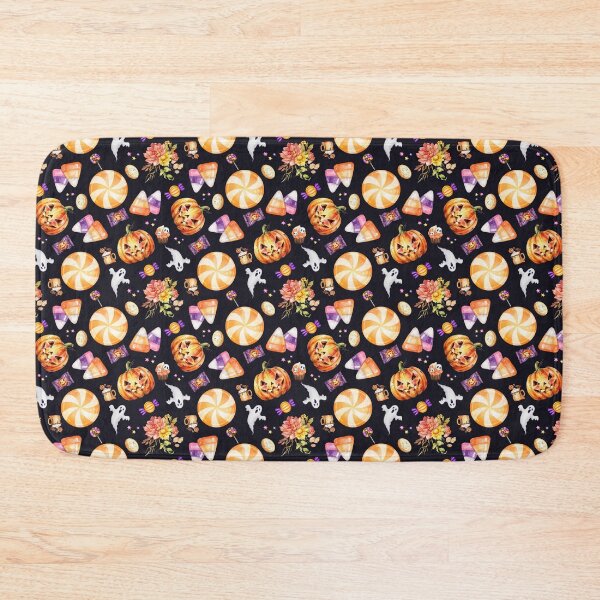 Item preview, Whimsical Watercolor Halloween Pumpkin Ghost Seamless Pattern designed and sold by Chromaovo.
