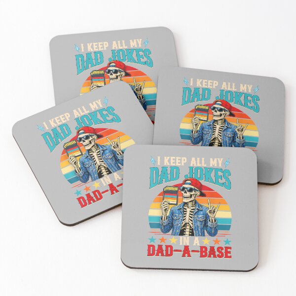 Item preview, I Keep All My Dad Jokes in A Dad-a-Base Skeleton Fathers Day designed and sold by ArleneRowe.