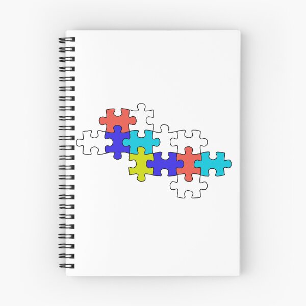 Item preview, Colorful jigsaw puzzle pieces border pattern  designed and sold by SaraPixels.