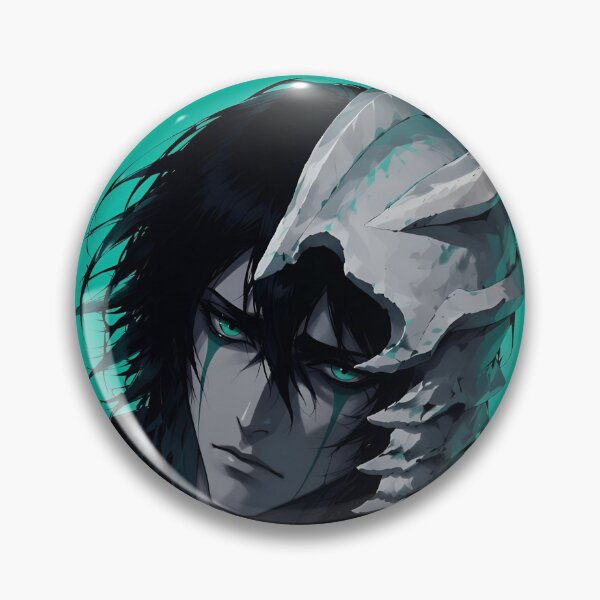 Item preview, Ulquiorra | Dark Hollow Mask Anime Warrior | Gothic Fantasy Demon Portrait | Emerald Eyes Manga Inspired Digital Art designed and sold by Dyan4.