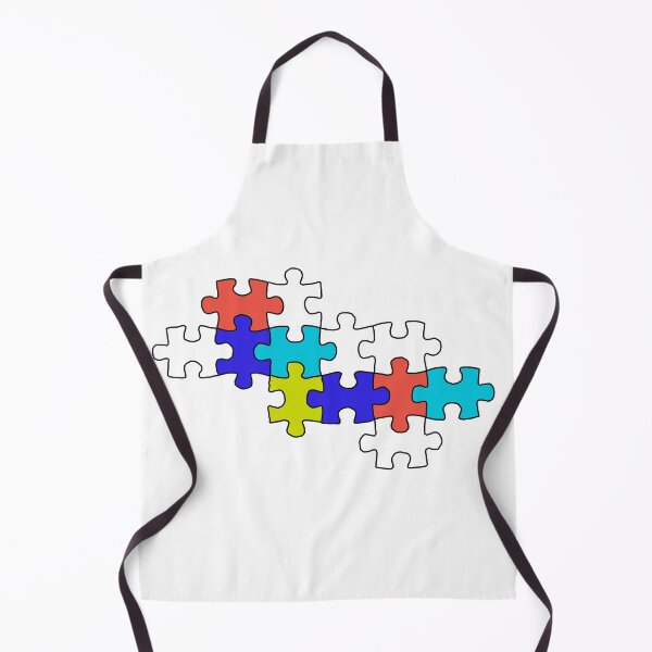 Item preview, Colorful jigsaw puzzle pieces border pattern designed and sold by SaraPixels.