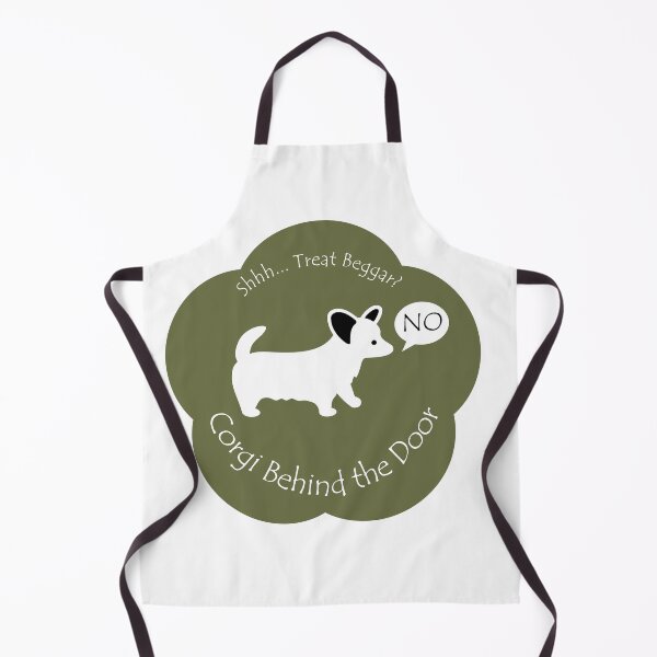 Item preview, Funny Corgi Treat Beggar Behind the Door Khaki Base designed and sold by Na7nasColorShop.