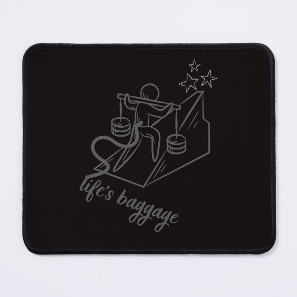 Item preview, Life's Baggage – Mountain Climber Minimalist Line Art designed and sold by Tadeusz1.
