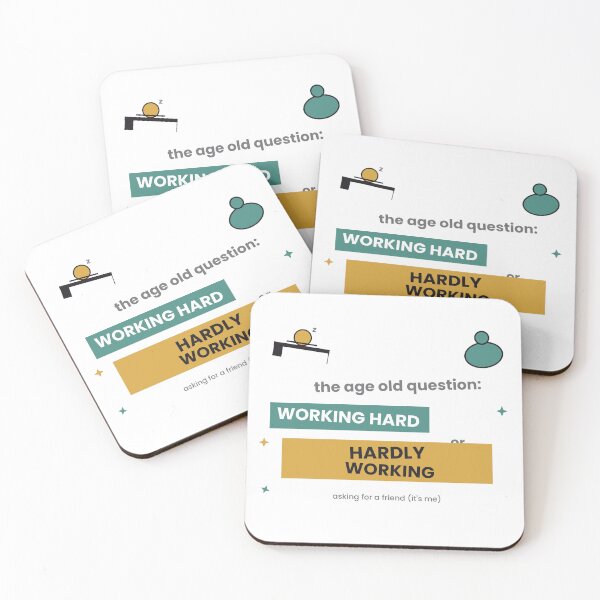 Item preview, Working Hard Or Hardly Working Funny Sticker designed and sold by QuirkyCartel.