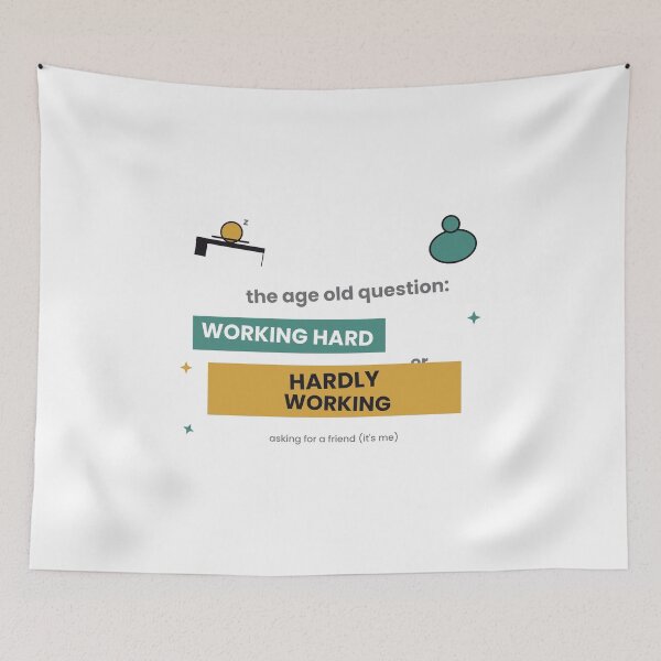 Item preview, Working Hard Or Hardly Working Funny Sticker designed and sold by QuirkyCartel.