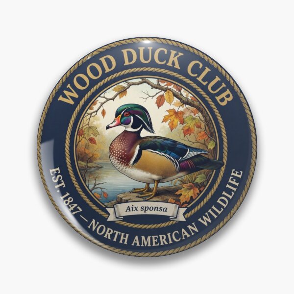 Item preview, Wood Duck Club Vintage Badge North American Wildlife designed and sold by CalmCapy Co.