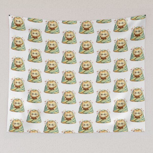 Item preview, Cute Owl Reading Book Blanket designed and sold by Bloomelle Studio.