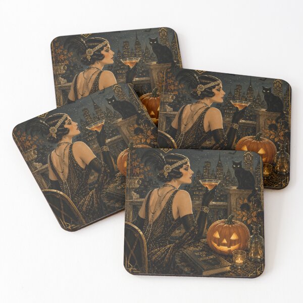 Item preview, Halloween Soirée – Art Deco Halloween from the Roaring Twenties designed and sold by GildedPagesCo.