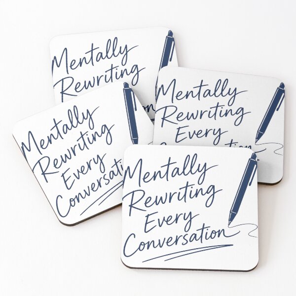 Item preview, Mentally Rewriting Every Conversation designed and sold by Creative Owlet.