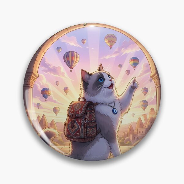 Item preview, Shinkai Cappadocia Hot Air Balloon Ragdoll Cat designed and sold by MossyAndPearl.