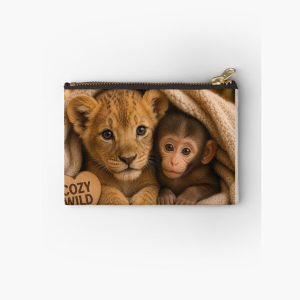 Item preview, Cozy Wild Baby Lion Cub Monkey Snuggle Friends designed and sold by BagFactoryUK.