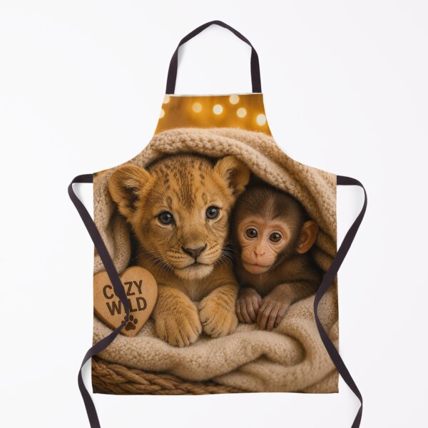 Item preview, Cozy Wild Baby Lion Cub Monkey Snuggle Friends designed and sold by BagFactoryUK.