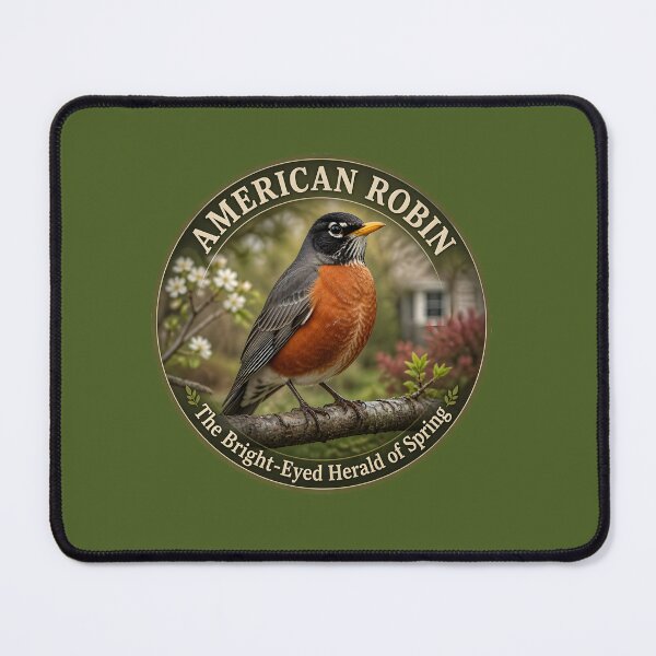 Item preview, American robin – The Bright eyed herald of Spring designed and sold by The Digital Compass.