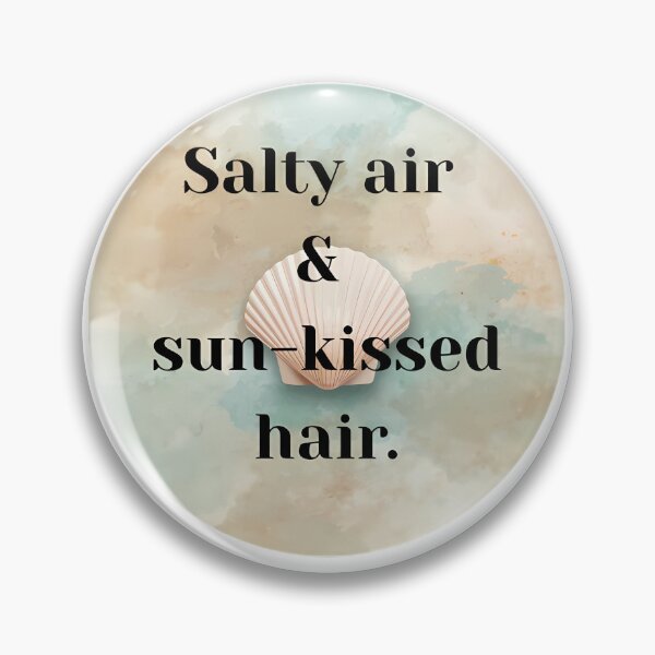 Item preview, Salty Air And Sun Kissed Hair Black Typography Beach Aesthetic designed and sold by Jelicint.