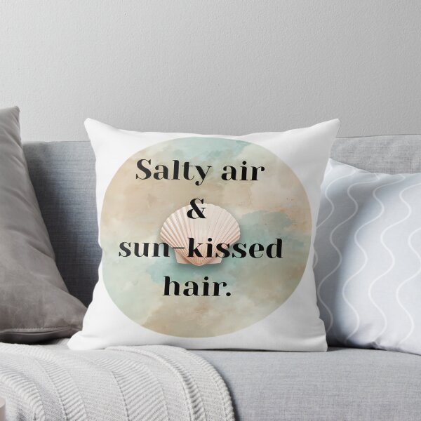 Item preview, Salty Air And Sun Kissed Hair Black Typography Beach Aesthetic designed and sold by Jelicint.
