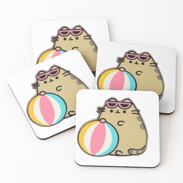 Item preview, Cute Summer Cat with Beach Ball | Kawaii Cat Sticker | Funny Vacation Kitty Aesthetic designed and sold by Feminine Energy Studio .