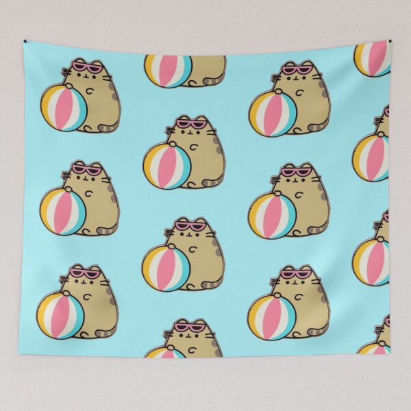Item preview, Cute Summer Cat with Beach Ball | Kawaii Cat Sticker | Funny Vacation Kitty Aesthetic designed and sold by Feminine Energy Studio .