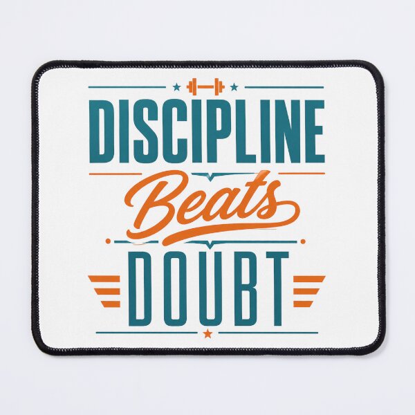 Item preview, Discipline Beats Doubt Motivational Success Mindset Quote designed and sold by the-dovlat.