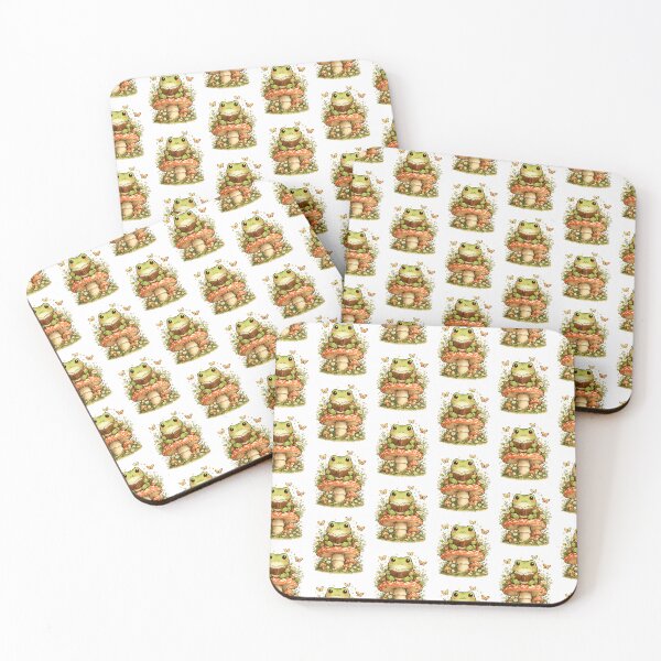 Item preview, Cute Frog Reading Book on Mushroom designed and sold by Bloomelle Studio.