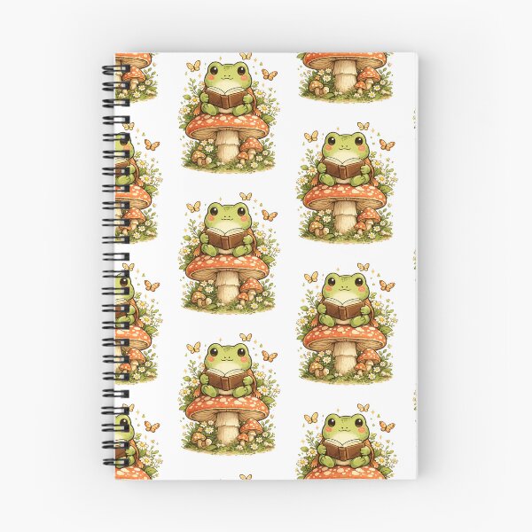 Item preview, Cute Frog Reading Book on Mushroom designed and sold by Bloomelle Studio.