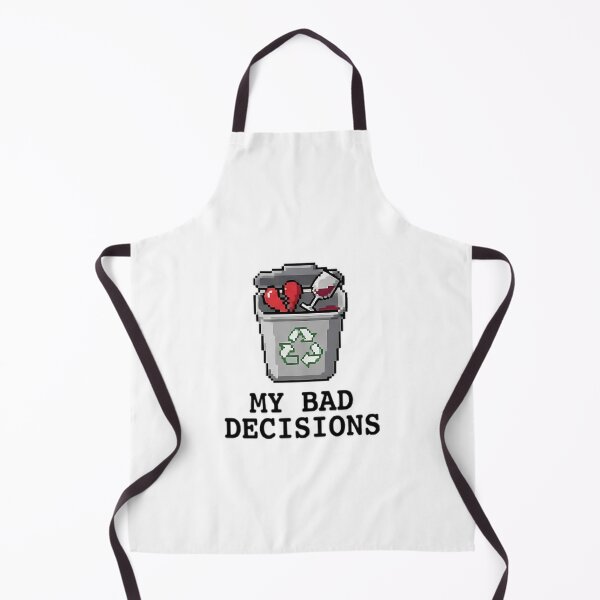 Item preview, My Bad Decisions Funny Trash Can designed and sold by Lovely Elen.