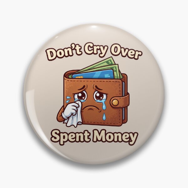 Item preview, Don't Cry Over Spent Money Funny Wallet Parody Quote 2 designed and sold by WordPlayStudio.