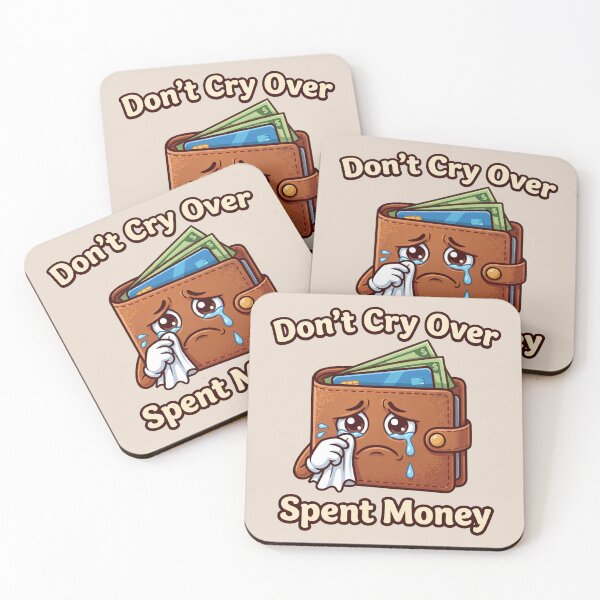 Item preview, Don't Cry Over Spent Money Funny Wallet Parody Quote 2 designed and sold by WordPlayStudio.
