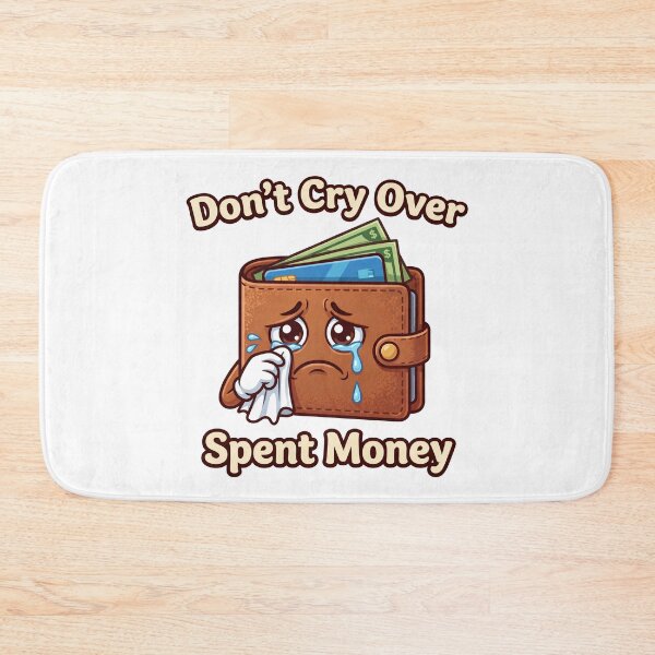 Item preview, Don't Cry Over Spent Money Funny Wallet Parody Quote 2 designed and sold by WordPlayStudio.
