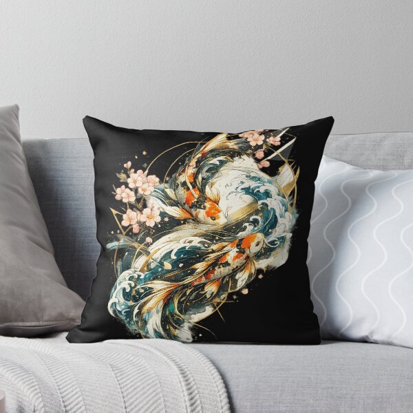 Item preview, Elegant Japanese Koi Fish | Sakura Waves | Luxury Oriental Art designed and sold by Origamoart.