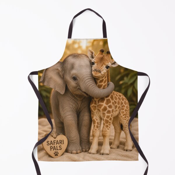 Item preview, Cute Baby Elephant Giraffe Hug Safari Pals designed and sold by BagFactoryUK.