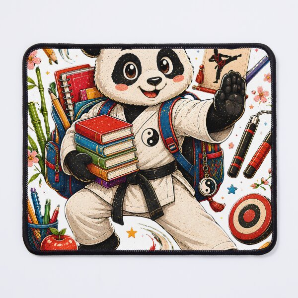 Item preview, Martial Arts Panda Back to School T-Shirt, Karate Student Gift, Cute Kung Fu Panda Graphic Tee, Taekwondo School Shirt, Kids Dojo Apparel designed and sold by Velnoxar.