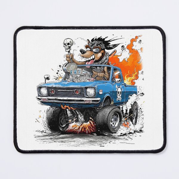 Item preview, Kustom Kulture Cartoon Rat Rod Monster Truck Sticker designed and sold by sunnthreads.