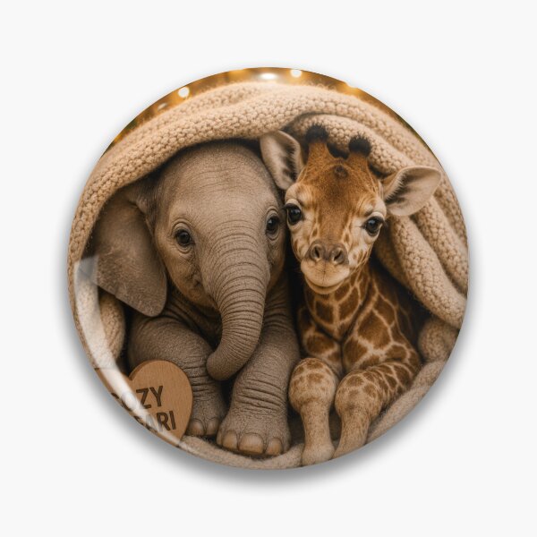 Artikelvorschau, Cozy Safari Baby Elephant Giraffe Cute Animals entworfen und verkauft von BagFactoryUK.
