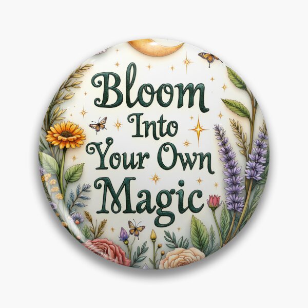 Item preview, Bloom Into Your Own Magic – Floral Moon Magic Botanical Witchy Nature Design designed and sold by Connys Colorful World.