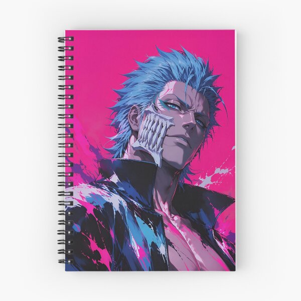 Item preview, Grimmjow | Blue-Haired Skull Mask Warrior | Neon Dark Fantasy Anime Portrait | Cyber Gothic Manga Inspired Digital Art designed and sold by Dyan4.