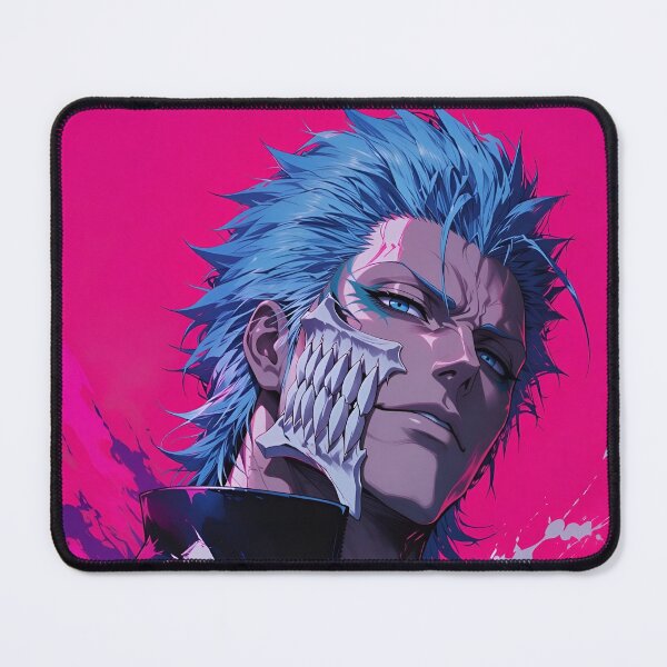 Item preview, Grimmjow | Blue-Haired Skull Mask Warrior | Neon Dark Fantasy Anime Portrait | Cyber Gothic Manga Inspired Digital Art designed and sold by Dyan4.
