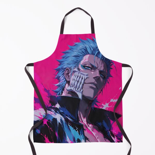 Item preview, Grimmjow | Blue-Haired Skull Mask Warrior | Neon Dark Fantasy Anime Portrait | Cyber Gothic Manga Inspired Digital Art designed and sold by Dyan4.