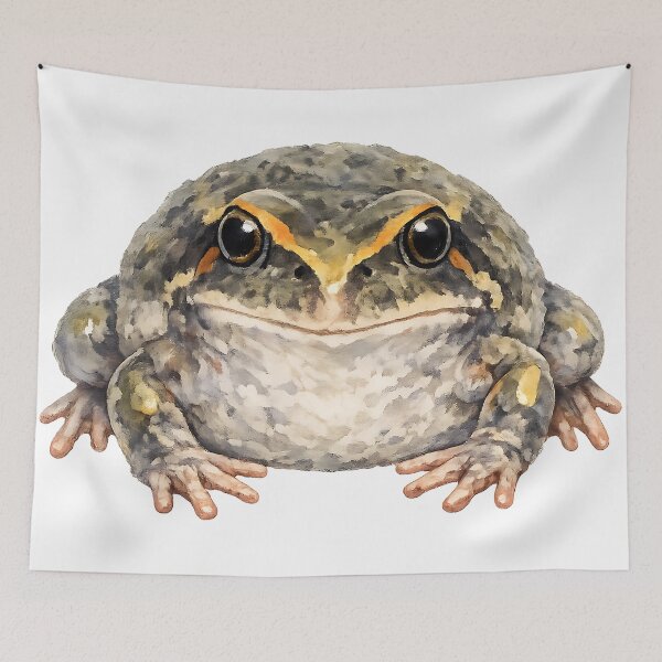 Artikelvorschau, Pobblebonk Frog Watercolour Illustration entworfen und verkauft von Jaruart.