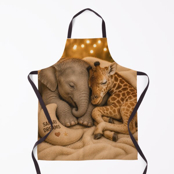 Item preview, Baby Elephant Giraffe Cuddle Safari Dreams Sleep designed and sold by BagFactoryUK.