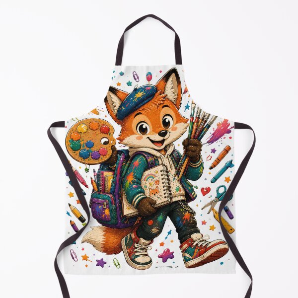 Item preview, Art Back to School T-Shirt, Cute Fox Artist Gift, Painting Student Graphic Tee, Creative Classroom Shirt, Kids Art Lover Apparel designed and sold by Velnoxar.