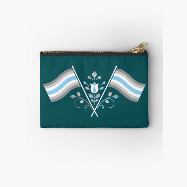 Item preview, Demiboy Pride Flag Folk Motif – © heidiannemorris Scandinavian Folk Art designed and sold by FOLK ART FUSION by heidiannemorris.