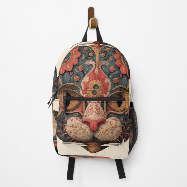 Item preview, Intricate Ornate Wood Carved Feline Mask designed and sold by colorful-white.
